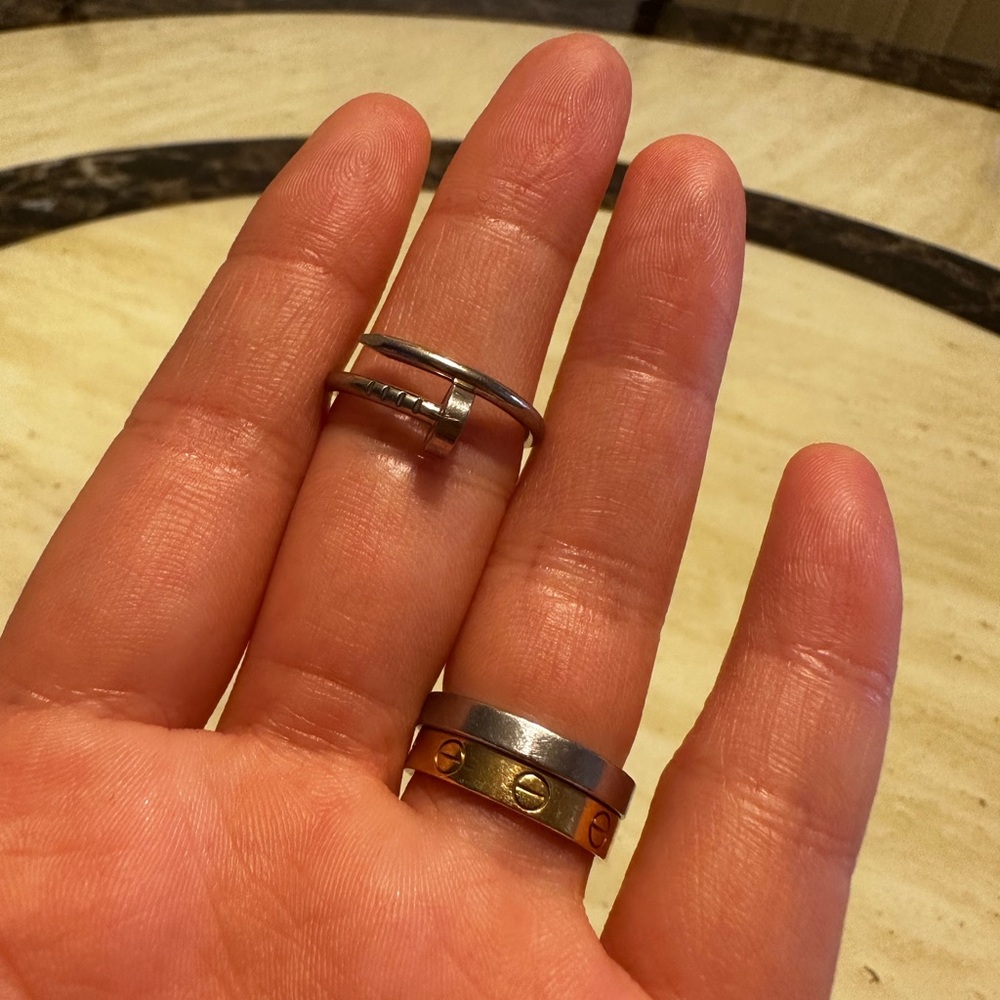✨SOLD✨Like New Authentic Cartier Juste Un Clou Ring in White Gold Size 49 - Picture 4 of 12